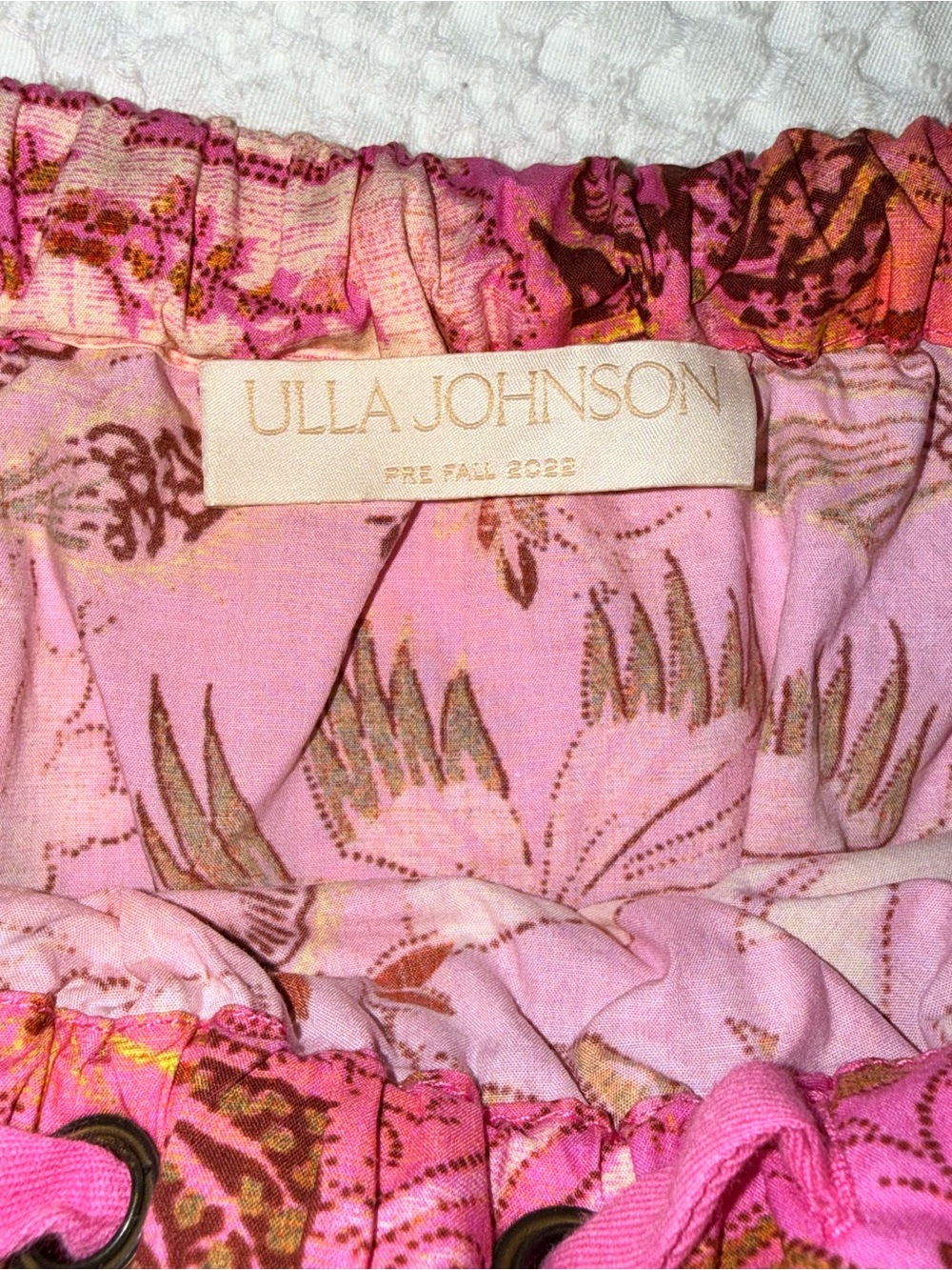 Ulla Johnson Makana Floral Tiered Midi Skirt with Drawstring - Picture 6 of 8